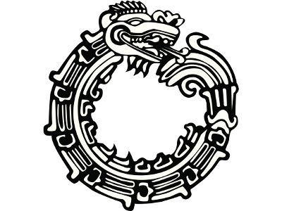 Aztec maya dragon tattoo Dragon Line Drawing, Aztec Serpent, Rune Vichinghe, Aztec Symbols, Mayan Tattoos, Norse Legend, Ouroboros Tattoo, Aztec Tattoos, Mayan Symbols