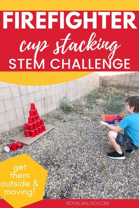 I love a good STEM challenge that gets my kids outside and moving, makes them … Firefighter Fire Cup Stacking and Knock Down STEM Challenge Read More » Fire Cup Knock Down Game, Firefighter Stem Activities, Fire Science Preschool, Firefighter Games For Kids, Fire Safety Stem Activities, Firefighter Activities For Kids, Fire Safety Preschool Math, Fire Safety Games, Firefighter Cups