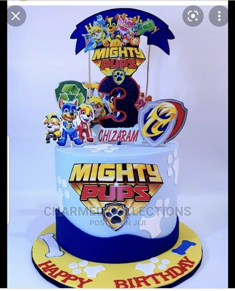 Paw Patrol Movie Cake, Mighty Pups Cupcakes, Mighty Paw Patrol Cake, Mighty Pups Birthday Party Cake, Mighty Pups Birthday Cake, Paw Patrol Mighty Pups Birthday Party, Paw Patrol Mighty Pups Cake, Mighty Pups Cake, Mighty Pups Birthday Party