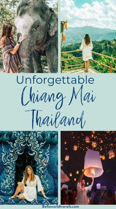 Things to do Chiang Mai Thailand. Best temples, top hikes, beautiful day trips and the lantern festival.  Travel. Travel Destinations. Places to travel. travel aesthetic. Travel Photography. travel inspiration. Thailand Travel. Beautiful places to travel. bucket list places to travel, dream travel destinations, travel asia, asia places to travel. #Thailand #ChiangMai #travel Chaing Mai Thailand, Traveling Thailand, Places To Visit In Thailand, Chiang Mai Travel, Thailand Packing, Asia Places, Bangkok Travel Guide, Thailand Destinations, Thailand Travel Destinations