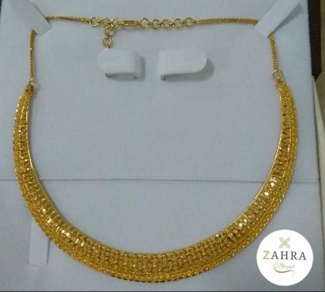 Light Weight Choker Gold, Elegant 22k Gold Choker, Traditional Gold Plated Choker For Wedding, Dubai Gold Choker Designs, Traditional Gold Plated Choker, Gold Choker Designs, Indian Gold Necklace Designs, Gold Bridal Necklace, Gold Mangalsutra Designs