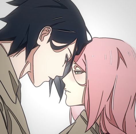 Sasusaku Cute, Sasuke Sakura Sarada, Sasuke Uchiha Sakura Haruno, Naruto Couples, Naruto Oc Characters, Sasuke Sakura, Naruto Uzumaki Art, Naruto Fan Art, Sakura Uchiha