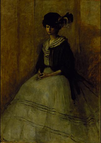 La Veste en Soie Verte 1907  Romaine Brooks  Born: Rome, Italy 1874 Died: Nice, France 1970 oil on canvas 63 7/8 x 45 1/8 in. (162.3 x 114.5 cm)  Smithsonian American Art Museum Romaine Brooks, Natalie Clifford Barney, Black Caps, James Mcneill Whistler, Dark Pictures, Art Prints For Sale, Black Cap, Paintings Art Prints, Whistler