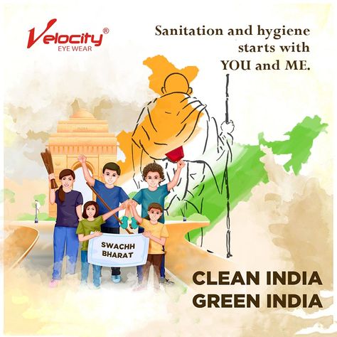 Cleanliness and hygiene is a practice not a project ! #cleanindia #greenindia #velocity #eyewear Painting On Cleanliness, Swachhta Drawing, Clean India Green India Poster Painting, Green India Clean India Drawings, Clean India Drawing Ideas, Clean India Green India Drawing, Cleanliness Poster Ideas, Cleanliness Drawing, Cleanliness Poster