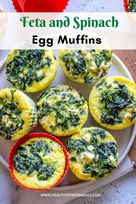 Spinach And Feta Egg Cups, Baked Oatmeal Peanut Butter, Spinach Cups, Egg Avocado Toast, Healthy Brunch Ideas, Baked Egg Cups, Spinach Bake, Oatmeal Peanut Butter, Egg Cups Breakfast