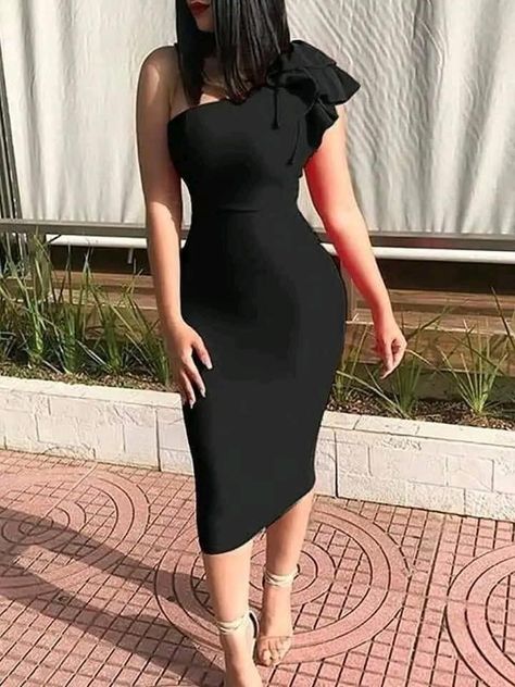 One Shoulder Bodycon Dress, Beauty Dress, Grad Dresses, Looks Chic, Trend Fashion, Classy Dress, Classy Outfits, Elegant Dresses, Homecoming Dresses