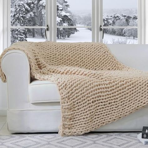 Chunky Cable Knit Throw, Boho Dorm Decor, Hand Knitted Throws, Cable Knit Throw Blanket, Chunky Knit Throw Blanket, Cable Knit Throw, Couch Throw Blanket, Crochet Blanket Pattern Easy, Chunky Knit Throw