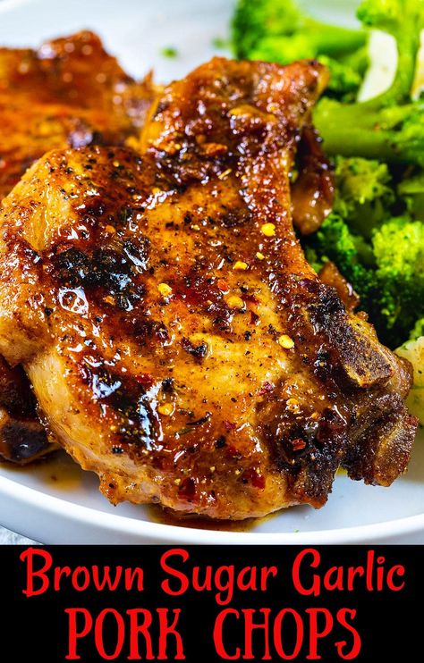 Brown Sugar Garlic Pork Chops Brown Sugar Garlic Pork Chops, Garlic Pork Chops, Brown Sugar Pork Chops, Boneless Pork Chop Recipes, Garlic Pork, Easy Pork Chops, Easy Pork Chop Recipes, Pork Chop Recipes Baked, Pork Chop Dinner