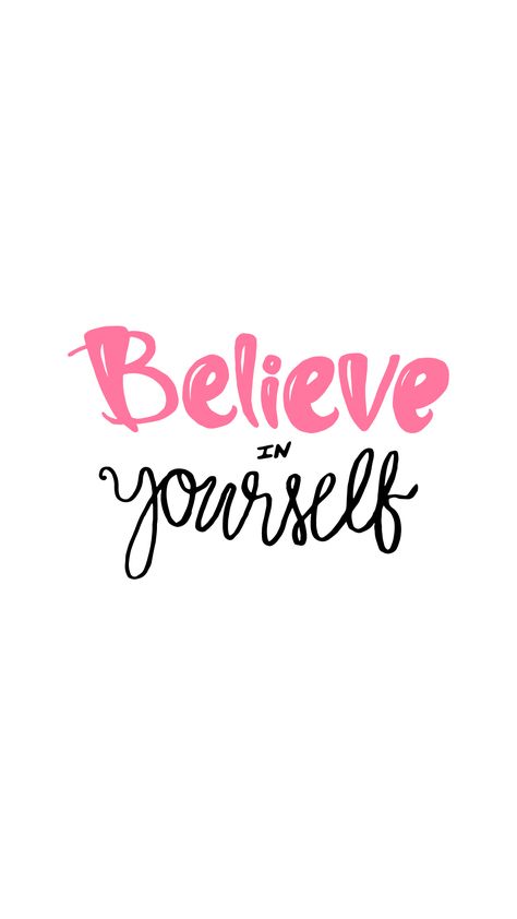 Want some quick motivation? This believe in yourself wallpaper for iPhone is perfect for you. Believe In Yourself Wallpaper, Alexa Wallpaper, Yourself Wallpaper, Wallpaper Frases, Pink Wallpaper Quotes, Pink Clouds Wallpaper, Black And Blue Wallpaper, Cute Motivational Quotes, Quotes Pink