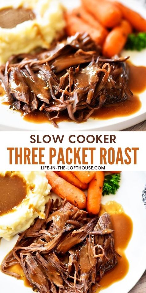 Slow Cooker 3 Packet Pork Roast, Slower Cooker Roast Beef, Recipes For Roast In Crock Pot, Easy Rump Roast Recipes, Post Roast Crock Pot, Middissippi Pot Roast, Easy Rump Roast Crock Pot, Crockpot Beef Roast Recipes Easy, Three Packet Pot Roast