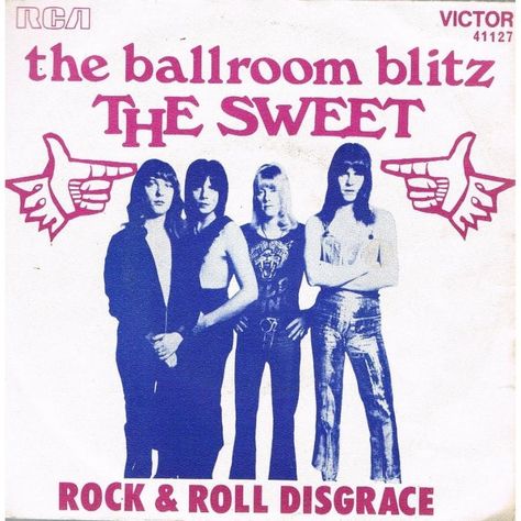 Ideal scene for this song: The gang discover an alien sport an are really good at it for some reason. Ballroom Blitz, Andy Scott, Glam Rock Bands, Sweet Band, France Gall, Tours France, 70s Music, Vinyl Cd, Record Sleeves