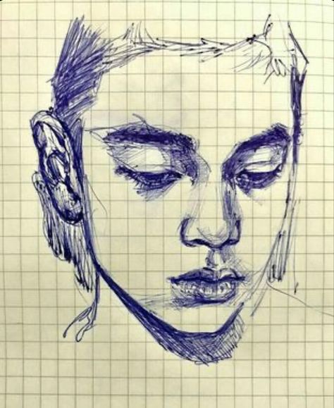 Nervous Art Poses, Simple Portrait Drawing, Pen Art Work, Arte Sketchbook, Arte Inspo, Pen Art, Art Drawings Sketches Simple, Sketchbook Art Inspiration, Art Block