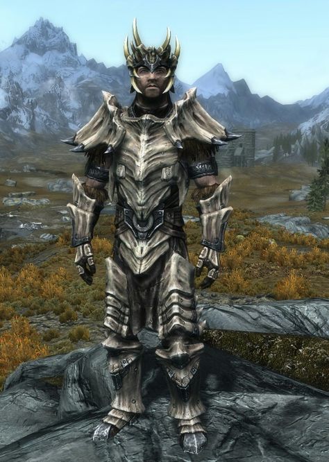 Dragonbone Armor, Skyrim Armor Combinations, Skyrim Armor Concept Art, Skyrim Ideas, Skyrim Builds, Skyrim Glass Armor, Skyrim Dawnguard Armor, Skyrim Armor Sets, Skyrim Imperial Armor