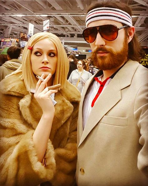 Wes Anderson’s Margot Tenenbaum has long reigned our Pinterest boards courtesy of her blunt blonde bob, Fendi fur coat and striped tennis dress. If attending a Halloween party with a friend – why not suggest the role of Richie? [Photo: Instagram/nightingale_vixen] Margot Tenenbaum Costume, Fendi Fur Coat, Wes Anderson Characters, Purim Ideas, Margot Tenenbaum, Space Unicorn, Royal Tenenbaums, Movie Character Costumes, Movie Halloween Costume