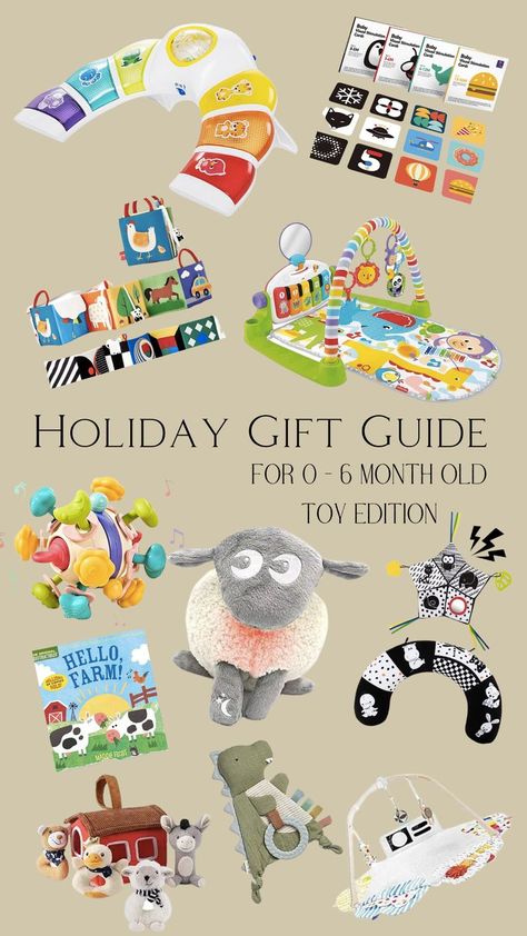 Gift guide for 0-6 month old. Need gift ideas! Here are tons of perfect gifts that will be used for months by your little ones! 2 Month Old Christmas Gifts, 6 Month Gift Ideas, Christmas With 6 Month Old, 6 Month Christmas Gifts, 9 Month Old Christmas Gifts, 6 Month Old Christmas Gifts, 8 Month Old Christmas Gifts, Christmas Gifts For 5 Month Old, Christmas Gift 6 Month Old