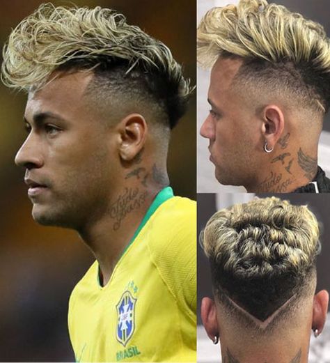 Blonde Highlights Layer Cut Types Of Haircuts Men, Neymar Hair, Neymar Hairstyle, Hairstyle Neymar, High Top Haircut, Low Fade Curly Hair, Ronaldo Hair, Tanner Fox, Brazil Hair