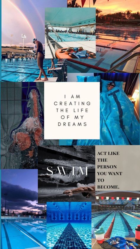 Inspirational Swim Quotes Motivation, Swimming Vision Board, Swim Training Aesthetic, Swimmer Motivation, Waterpolo Aesthetic, Competitive Swimming Aesthetic, Swimmer Wallpaper, Swimming Aesthetic Sport, Swimmers Wallpaper