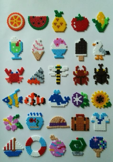 Perler Beads Ideas, Melt Beads Patterns, Hamma Beads Ideas, Easy Perler Bead Patterns, Melty Bead Patterns, Pearl Beads Pattern, Easy Perler Beads Ideas, Fuse Bead Patterns, Art Perle