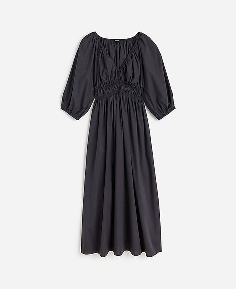 V-Neck Balloon-Sleeve Maxi Dress | Madewell Wardrobe From Scratch, Wardrobe Overhaul, My Chic Obsession, Capsule Wardrobe Casual, Simple Wardrobe, Basic Wardrobe, Build A Wardrobe, Fall Winter Dresses, Wardrobe Basics