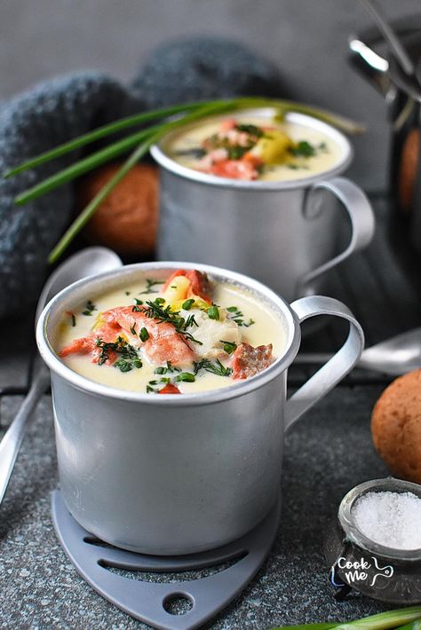 Norwegian Fish Soup, Scandinavian Fish Soup, Bergen Fish Soup, Finnish Salmon Soup, Scandinavian Dishes, Korean Fish Roe Soup, Finland Salmon Soup, Fish Soup Recipe, Chicken Lentil Soup