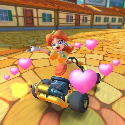 Daisy From Mario Pfp, Daisy Pfps Mario, Daisy Icon Mario, Princess Daisy Aesthetic, Princess Daisy Pfp, Daisy Mario Kart, Daisy Mario Bros, Daisy Pfp, Daisy Nintendo