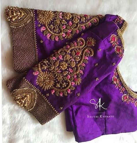 Blouse Maggam Work, Maggam Work Blouse, Pattu Saree Blouse Designs, Saree Blouse Neck Designs, Wedding Saree Blouse Designs, Traditional Blouse Designs, Cutwork Blouse Designs, Wedding Blouse Designs, Sari Blouse Designs