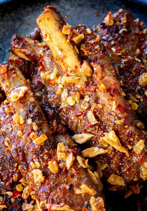 Spicy Pork Ribs - Cooking With Lei Rugs For Pork Ribs, Filipino Pork Ribs Recipe, Chinese Pork Recipes, Pork Ribs Recipe, Pork Chop Recipe, Asian Pork, Pork Rib Recipes, Chinese Cooking Recipes, Pork Dinner