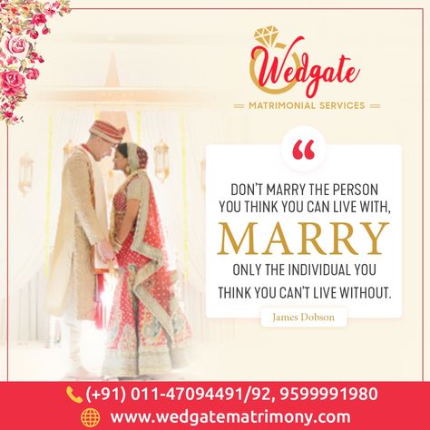 Contact Wedgate Matrimony 📲 9599991980 .⠀ Matrimonial Services, Post Ad, Good Marriage, North South, Marriage Quotes, Delhi Ncr, East West, Bride Groom, Quotes