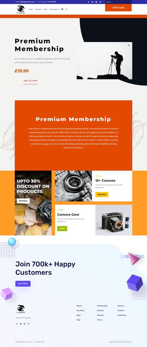 membership plan product page Membership Site, Photography Courses, Type Setting, Product Page, Wildlife Photography