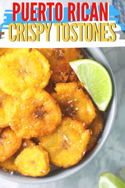 Delicious crispy salted Puerto Rican tostones, made with green plantain, a right amount of oil and a touch of sea salt or for a garlic flavor, add garlic salt. Puerto Rican Tostones, Plantains Recipe, Fried Plantain Recipe, Whole Roast Chicken Recipe, Vegan Quesadilla, Sofrito Recipe, Recetas Puertorriqueñas, Beautiful Recipes, Fried Plantains