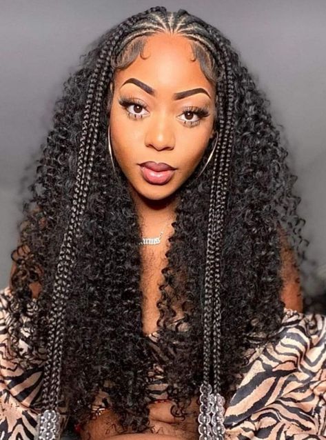 New Braided Hairstyles, Feed In Braids Hairstyles, Faux Locs Hairstyles, African Hair Braiding Styles, Box Braids Hairstyles For Black Women, Cute Braided Hairstyles, Braided Cornrow Hairstyles, Braids Hairstyles Pictures, Protective Hairstyles Braids