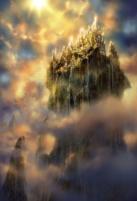 Mount Olympus Bangunan Minecraft, Mount Olympus, Andy Park, Fantasy Setting, Fantasy Places, Fantasy Artist, Greek Gods, Gods And Goddesses, Conceptual Art