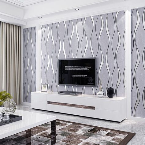 Features: 100% brand new and high quality; New Arrival~~~ Modern 3D Wave Stripe Effect Wallpaper Roll Size Approx 9.5m x 0.53m Non-Woven Fabric Wallpaper - environmentally friendly, non-toxic material Ideal as Living Room Wallpaper, Dining Room Wallpaper, Bedroom Wallpaper or for a feature wall Package Included: 1x Roll Wallpaper (Glue not included) Notice: 1. Please allow slight 1-3cm difference due to manual measurement. 2. Please allow slight color difference. Due to different monitors and li 3d Striped Wallpaper, Antique Brick Wall, Cheap Wallpaper, Wave Wall, Dining Room Wallpaper, Waves Wallpaper, Tv Background, Tv Decor, Paper Rolls