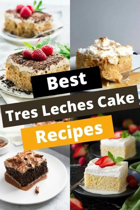 Tres Leches Cake Treches Leches Cake, Mexican Cake Flavors, Les Tres Cake, Baileys Tres Leches Cake, Flavored Tres Leches Cake, Tres Leches Cake Flavors, Tres Leches Recipes, Tres Leches Cake Recipe With Box Cake, Mexican Tres Leches Cake