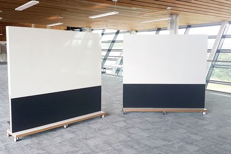 Mobile Acoustic Whiteboard - New Product | Logovisual Ltd Office White Board, Acoustic Panels Diy, Industrial Office Space, Whiteboard Stand, Mobile Whiteboard, Whiteboard Wall, Movable Walls, Cladding Design, Wall Paneling Diy