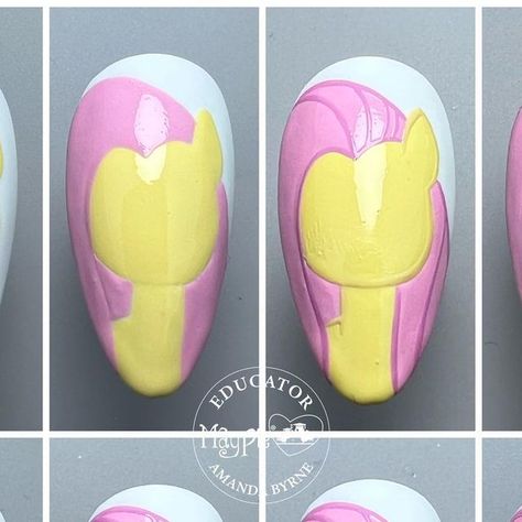 AMANDA BYRNE NAIL ARTIST on Instagram: "And the final pony is Fluttershy 💗 I’ve absolutely loved doing these step by steps 🥰 Let me know if there is anything else you would like to see me do 🖤 Using #everythingmagpie 🖤 @magpie_beauty 🖤 @magpie_education 🖤 #nails #nailsonfleek #nailsofinstagram #instanails #nailswag #naildesigns #nailsoftheday #nailporn #gelnaildesign #gelnails #manicure #nailitdaily #nailprodigy #showscratch #magpiebeauty #nailpictorial #mylittlepony #mylittleponynails #f Gel Nail Design, Kawaii Nails, Fluttershy, Artist On Instagram, Magpie, See Me, Nails On Fleek, Nail Artist, Swag Nails