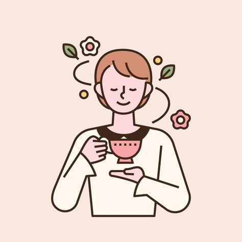 An elegant woman is drinking tea with a pretty mug in her hand. flat design style minimal vector illustration. Drinking Tea Drawing, Tea Drawing, Pretty Mug, Tea Illustration, Coffee Illustration, Pretty Mugs, Flat Design, Vector Photo, Drinking Tea