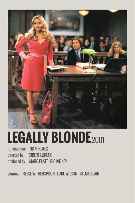 Legally Blonde Polaroid Poster, Old Movies Posters, Show Polaroid Poster, Legally Blonde Movie, Tabel Periodik, Blonde Movie, Indie Movie Posters, Tv Posters, Beau Film