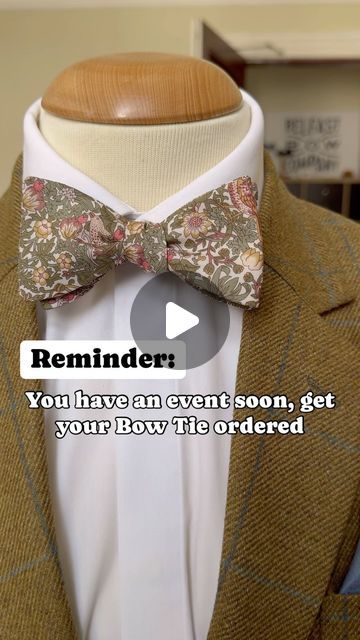 Belfast Bow Company | Handmade Men’s Accessories from NI on Instagram: "Your friendly reminder to make a considered neckwear choice for your next big event!

We are very aware that every Bow Tie that we make is going to be front & centre of your outfit. It’s the finishing touch that will bring the character & very often be a talking point, that’s why we only choose the best fabrics & prints 👌

Unfortunately, it’s too late to order your Belfast Bow Tie for the Met Gala Ball🤵‍♂️

#belfastbowcompany #selftiebowtie #howtotieatie #mensstyle #formalwear #bowtie #dappermen" British Gentleman, The Met Gala, Dapper Men, Friendly Reminder, Belfast, Too Late, Formal Wear, Bow Tie, Gentleman