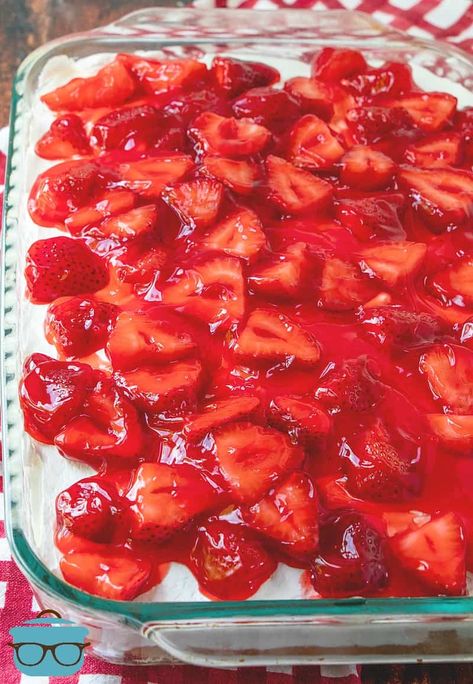 Strawberry Pie Glaze, Fresh Strawberry Glaze, The Best Strawberry Shortcake, Best Strawberry Shortcake, Strawberry Shortcake Dessert, Cake Bars Recipe, Strawberry Poke Cakes, Strawberry Shortcake Cheesecake, Easy Strawberry Shortcake