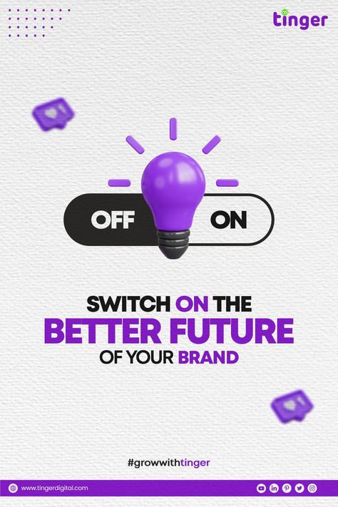 Switch on the better future or your brand . #digital #webdesign #like #instagood #marketingtips #follow #socialmediamanager #social #media #website Social Website Design, Tips Poster Design, Social Media Marketing Agency Posts, Marketing Agency Social Media Design, Social Media Design Graphics Instagram, Poster Design Inspiration Creativity, Social Media Advertising Design Ideas, Did You Know Design, Creative Advertising Design Social Media