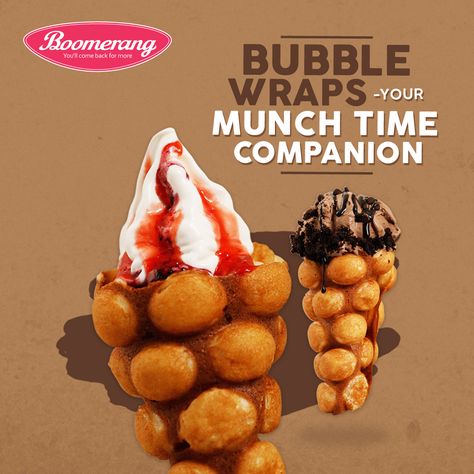 Wacky Wednesday, Bubble Waffle, New Menu, Coimbatore, Softies, Bubble Wrap, Dog Food Recipes, Food Animals, Waffles