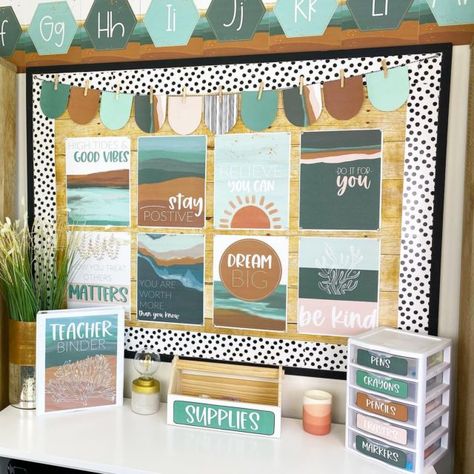 Coastal Classroom Decor, Coastal Classroom, Ocean Classroom Decor, Ashley Mckenzie, Middle School Classroom Decor, Ocean Classroom, Calm Colors, Meet The Teacher Template, Classroom Decor Bundle