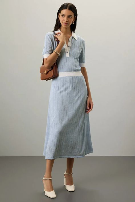 Polo Knit Midi Dress by BOSS | Rent the Runway Polo Knit, Business Casual Summer, Favorite Daughter, Rent The Runway, Knit Midi, Knit Midi Dress, Party Looks, Ulla Johnson, Denim Dress