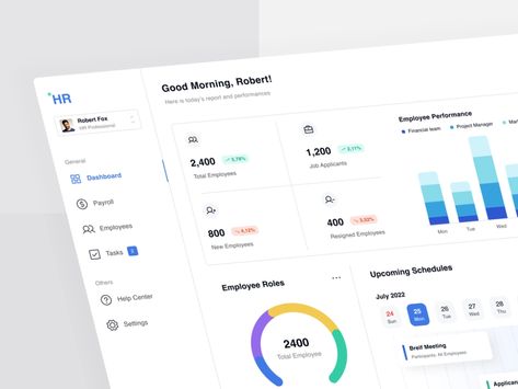 HR Management Dashboard by Michael Stevanus Hartono 🚀 for Sans Brothers on Dribbble Hospital Dashboard, Project Dashboard, Ui Design Dashboard, Web Dashboard, Android App Design, Directory Design, Parent Involvement, Dashboard Ui, New Employee