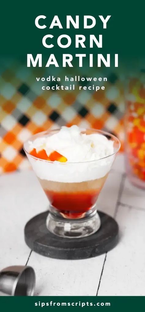 The Candy Corn Martini is a vodka-based Halloween cocktail recipe of unknown origin. This version was created by Alex and Kendall of Sips From Scripts as sophisticated variation of the popular recipe. Craft Cocktail Recipe, Halloween Cocktail, Vanilla Vodka, Halloween Cocktails, Martini Cocktail, Cranberry Juice, Craft Cocktails, Cocktail Recipe, Popular Recipes