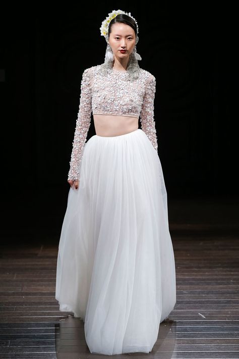 Separate Sleeves, Wedding Dresses Fall, Naeem Khan Bridal, Nontraditional Bride, Nontraditional Wedding Dress, Two Piece Wedding Dress, Dresses Fall, Bridal Separates, Naeem Khan