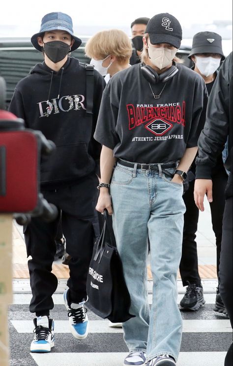 Stray Kids Fashion, Stray Kids Outfits, Japan Tour, Icn Airport, Kids Fashion Clothes, Incheon Airport, Min Ho, Ji Sung, Incheon