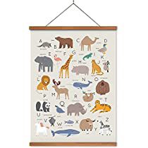 Check this out! Abc Wall Decor, Abc Wall Art, Abc Wall, Learning Poster, Abc Poster, World Map Poster, Alphabet Wall, Animal Nursery Decor, Animal Illustrations