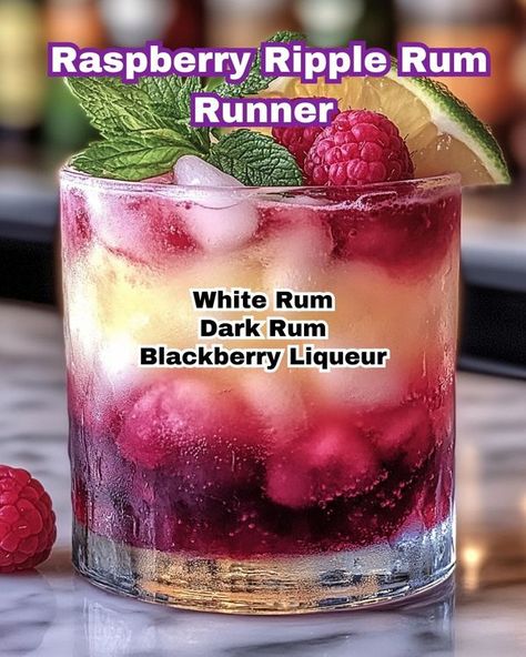 Mybarbliss Rum Fall Drinks, Winter Liquor Drinks, Fun Alchohol Drinks Recipes, Fruity Alcohol Drinks, Rum Runner, Girly Drinks, Creamy Cocktails, Fun Drinks Alcohol, Alcholic Drinks